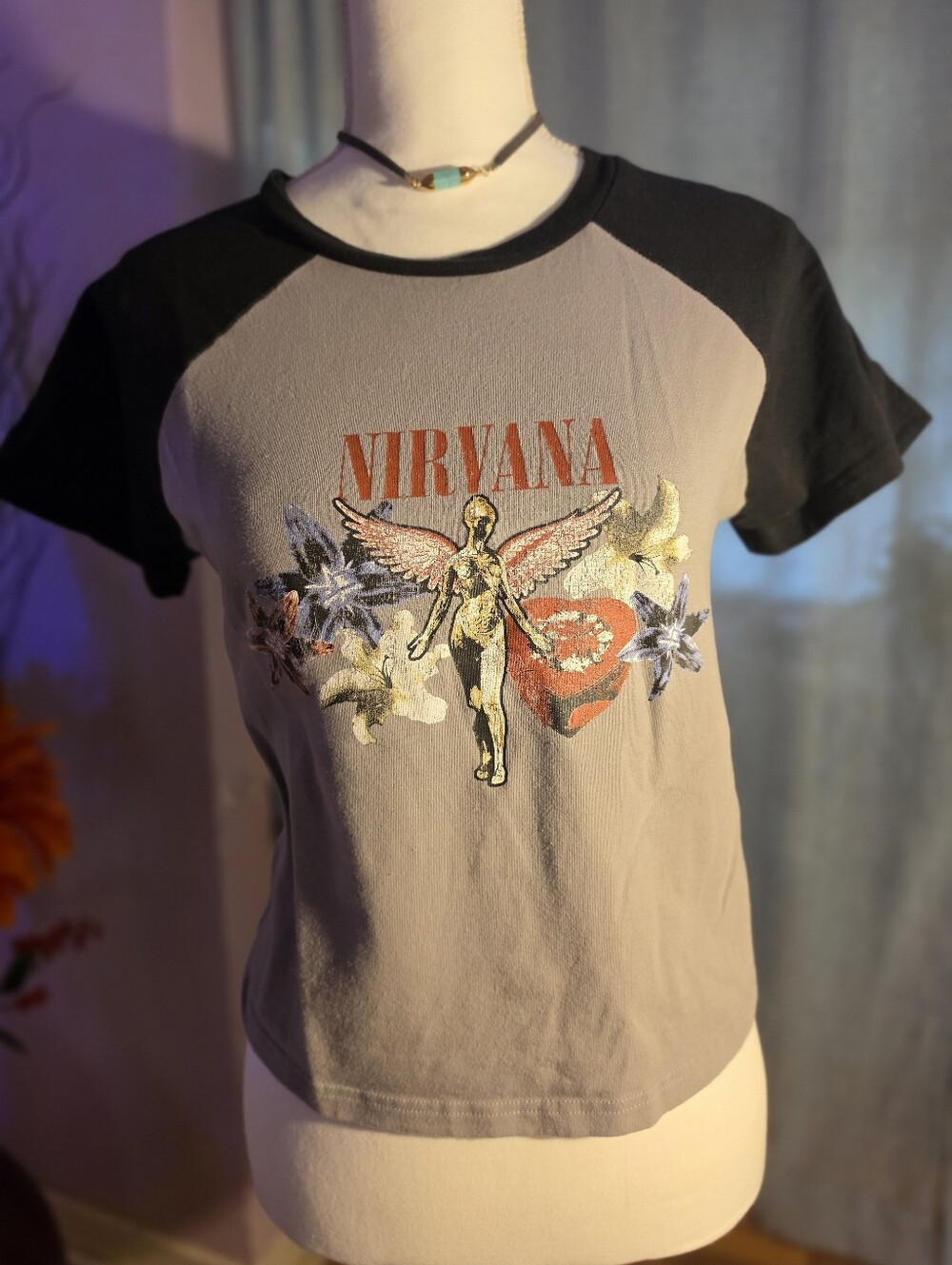 Nirvana In Utero Girls Baby Raglan T-Shirt